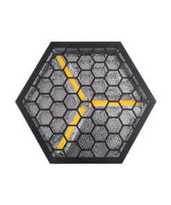 GloboStar® 51201 HALO HEXA Επαγγελματικό Φωτιστικό Ειδικών Εφέ DIGITAL MATRIX PIXEL & Blinder – 3 x 80W LED COB Chips Ultra Gold Warm White 2200K & 30 x 0.5W LED SMD5050 Chips RGB – AC 220V-240V DMX512 Display on Body – Μαύρο – Μ38 x Π38 x Υ22cm – 2 Χρόνια Εγγύση