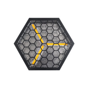 GloboStar® 51201 HALO HEXA Επαγγελματικό Φωτιστικό Ειδικών Εφέ DIGITAL MATRIX PIXEL & Blinder – 3 x 80W LED COB Chips Ultra Gold Warm White 2200K & 30 x 0.5W LED SMD5050 Chips RGB – AC 220V-240V DMX512 Display on Body – Μαύρο – Μ38 x Π38 x Υ22cm – 2 Χρόνια Εγγύση