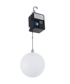 GloboStar® 51202 LIFT BALL Επαγγελματικό Φωτιστικό Ειδικών Εφέ Φ30cm KINETIC BALL Light CREE LED 4in1 15W – 15 x 1W LED SMD Chips RGBW – Μέγιστο Μήκος Ανύψωσης 3.5 Μέτρα – AC 220V-240V DMX512 Display on Body – Μαύρο – Μ17 x Π13 x Υ26cm – 2 Χρόνια Εγγύση