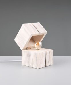 Επιτραπέζιο Φωτιστικό Σεντούκι Λευκό Φυσικό Ξύλο TREASURE 1xE14 Trio Lighting – 514110101