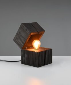 Επιτραπέζιο Φωτιστικό Σεντούκι Μαύρο Φυσικό Ξύλο TREASURE 1xE14 Trio Lighting – 514110102