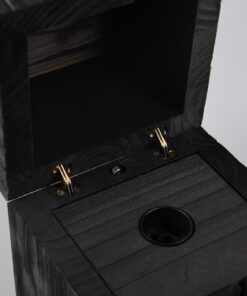 Επιτραπέζιο Φωτιστικό Σεντούκι Μαύρο Φυσικό Ξύλο TREASURE 1xE14 Trio Lighting – 514110102