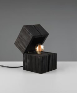 Επιτραπέζιο Φωτιστικό Σεντούκι Μαύρο Φυσικό Ξύλο TREASURE 1xE14 Trio Lighting – 514110102