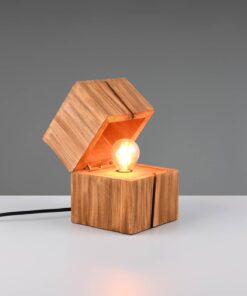 Επιτραπέζιο Φωτιστικό Σεντούκι Φυσικό Ξύλο TREASURE 1x E14 Trio Lighting – 514110130