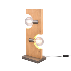 Επιτραπέζιο Φωτιστικό Trio Lighting TAILOR 2x E27 Φυσικό Ξύλο – 514300230