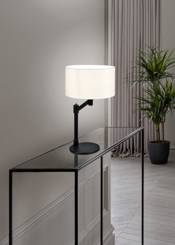 Επιτραπέζιο Φωτιστικό Trio Lighting CASSIO  1x E27 Μαύρο Ματ Μεταλλικό   – 514400132