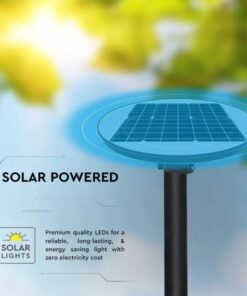 Ηλιακό φωτιστικό κήπου LED 7.5W IP65 Ψυχρό λευκό 6500K με μαύρο σώμα και αισθητήρα RF και χειριστήριο V-TAC – 5151