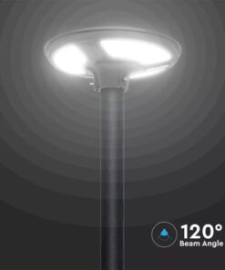 Ηλιακό φωτιστικό κήπου LED 7.5W IP65 Ψυχρό λευκό 6500K με μαύρο σώμα και αισθητήρα RF και χειριστήριο V-TAC – 5151