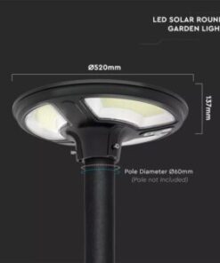 Φωτιστικό για κολώνα Κήπου LED 10W 4000K Μαύρου Χρώματος με Αισθητήρα RF και Χειριστήριο IP65 V-TAC – 5152