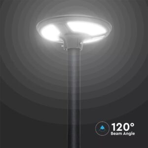 Ηλιακό Φωτιστικό για κολώνα Κήπου LED 10W 6500K Μαύρου Χρώματος με Αισθητήρα RF και Χειριστήριο IP65 V-TAC – 5153