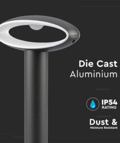 LED Επιδαπέδιο Φωτιστικό 9W V-TAC 30cm Αδιάβροχο IP54 Γκρι Αλουμίνιο Θερμό 3000K – 5154