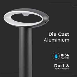 LED Επιδαπέδιο Φωτιστικό 9W V-TAC 30cm Αδιάβροχο IP54 Γκρι Αλουμίνιο Θερμό 3000K – 5154