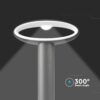 LED Επιδαπέδιο Φωτιστικό 9W V-TAC 30cm Αδιάβροχο IP54 Γκρι Αλουμίνιο Θερμό 3000K – 5154