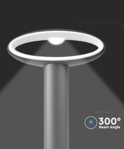 LED Επιδαπέδιο Φωτιστικό 9W V-TAC 30cm Αδιάβροχο IP54 Γκρι Αλουμίνιο Θερμό 3000K – 5154