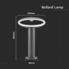 LED Επιδαπέδιο Φωτιστικό 9W V-TAC 30cm Αδιάβροχο IP54 Γκρι Αλουμίνιο Θερμό 3000K – 5154