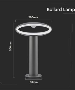 LED Επιδαπέδιο Φωτιστικό 9W V-TAC 30cm Αδιάβροχο IP54 Γκρι Αλουμίνιο Θερμό 3000K – 5154