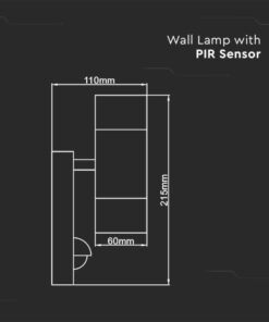 Εξωτερικό επιτοίχιο φωτιστικό 2 x GU10 Στρογγυλό Satin Nickel με αισθητήρα V-TAC – 5157