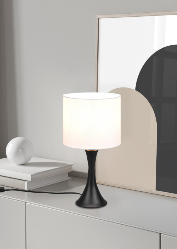 Επιτραπέζιο Φωτιστικό Trio Lighting SABIA  1x E27 Μαύρο Ματ Μεταλλικό   – 515790132