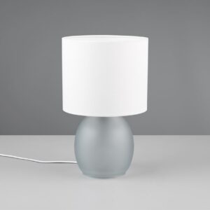 Πορτατίφ Trio Lighting 1x E14 Γκρι Γυαλί με Λευκό Αμπαζούρ – 517900111
