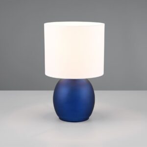 Πορτατίφ Trio Lighting 1x E14 Μπλε Γυαλί με Λευκό Αμπζουρ – 517900112