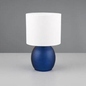 Πορτατίφ Trio Lighting 1x E14 Μπλε Γυαλί με Λευκό Αμπζουρ – 517900112