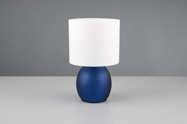 Πορτατίφ Trio Lighting 1x E14 Μπλε Γυαλί με Λευκό Αμπζουρ – 517900112