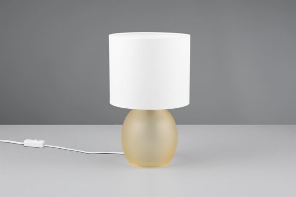 Πορτατίφ Trio Lighting 1x E14 Μελί Γυαλί με Λευκό Αμπζουρ – 517900113