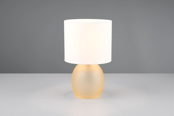 Πορτατίφ Trio Lighting 1x E14 Μελί Γυαλί με Λευκό Αμπζουρ – 517900113