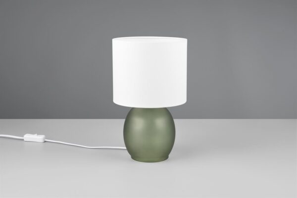 Πορτατίφ Trio Lighting 1x E14 Πράσινο Γυαλί με Λευκό Αμπζουρ – 517900115