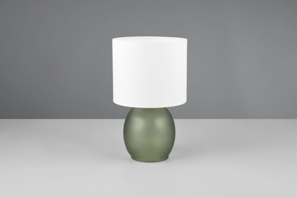 Πορτατίφ Trio Lighting 1x E14 Πράσινο Γυαλί με Λευκό Αμπζουρ – 517900115