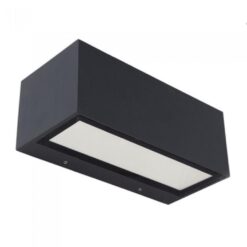 Lutec Gemini Square Medium Εξωτερικού Χώρου Led Φωτιστικό Τοίχου Up&Down Σκούρο Γκρι LED 1230 lm IP54 3000K – 5189112118