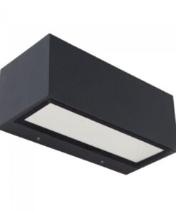 Lutec Gemini Square Medium Εξωτερικού Χώρου Led Φωτιστικό Τοίχου Up&Down Σκούρο Γκρι LED 1230 lm IP54 3000K – 5189112118