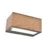 Lutec Gemini Επιτοίχιο Φωτιστικό Εξωτερικού Χώρου Wood Effect Σκούρο Γκρι LED 10,5W 500lm 4000K IP54 – 5189135118