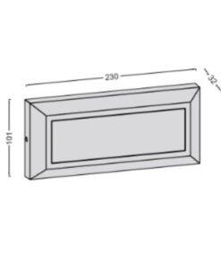 Lutec Helena Frame Φωτιστικό Τοίχου Εξωτερικού Χώρου Σκούρο Γκρι LED 400lm 4000K IP54 – 5191601118