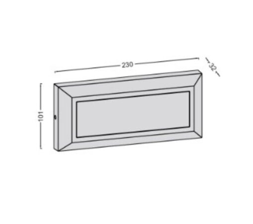 Lutec Helena Frame Φωτιστικό Τοίχου Εξωτερικού Χώρου Σκούρο Γκρι LED 400lm 4000K IP54 – 5191601118