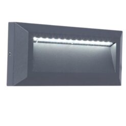 Lutec Helena Frame Εξωτερικού Χώρου Led Φωτιστικό Τοίχου Σκούρο Γκρι LED 400 lm IP54 4000K – 5191602118
