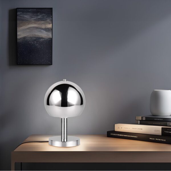 Επιτραπέζιο Φωτιστικό Trio Lighting 1x E27 Χρώματος Χρώμιο – 519300106