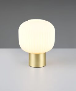 Πορτατιφ Ματ Ορείχαλκος & Οπαλ Γυαλί DIVA 1xE27 Trio Lighting – 519800108