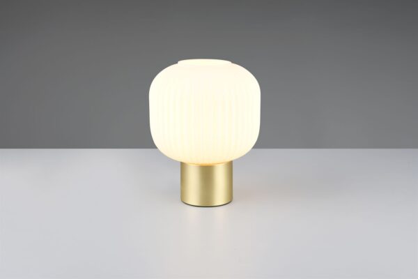 Πορτατιφ Ματ Ορείχαλκος & Οπαλ Γυαλί DIVA 1xE27 Trio Lighting – 519800108