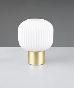 Πορτατιφ Ματ Ορείχαλκος & Οπαλ Γυαλί DIVA 1xE27 Trio Lighting – 519800108