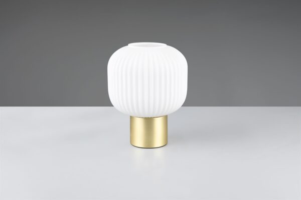 Πορτατιφ Ματ Ορείχαλκος & Οπαλ Γυαλί DIVA 1xE27 Trio Lighting – 519800108