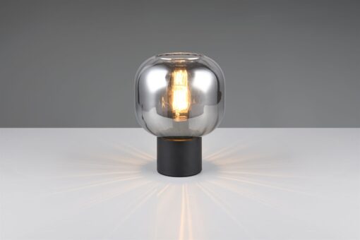 Πορτατιφ Μαύρο Ματ &  Γυαλί DIVA 1xE27 Trio Lighting – 519800132
