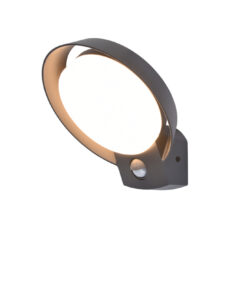 Lutec Polo Επιτοίχιο Φωτιστικό Εξωτερικού Χώρου με Ανιχνευτή Κίνησης Σκούρο Γκρι LED 16.1W 1000lm 3000K IP54 Dimmable – 5205702118