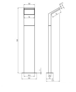 Φωτιστικό Δαπέδου Trio Lighting LED 9W Ανθρακί Αλουμίνιο 900lm 3000K IP54 521160142