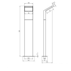 Φωτιστικό Δαπέδου Trio Lighting LED 9W  Ανθρακί Αλουμίνιο 900lm 3000K IP54 521160142