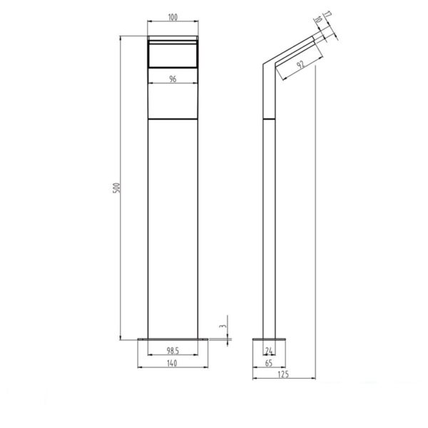 Φωτιστικό Δαπέδου Trio Lighting LED 9W  Ανθρακί Αλουμίνιο 900lm 3000K IP54 521160142