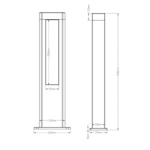 Κολωνάκι Trio Lighting LED 5,5W  Ανθρακί Αλουμίνιο 600lm 3000K IP54 521660242
