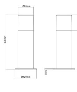 Κολωνάκι Trio Lighting E27 Σκουριά Αλουμίνιο IP44 522260124