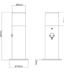 Κολωνάκι Trio Lighting E27 Ανθρακί Αλουμίνιο IP44 522260142