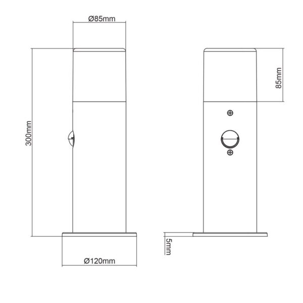 Κολωνάκι Trio Lighting   E27 Ανθρακί Αλουμίνιο   IP44 522260142